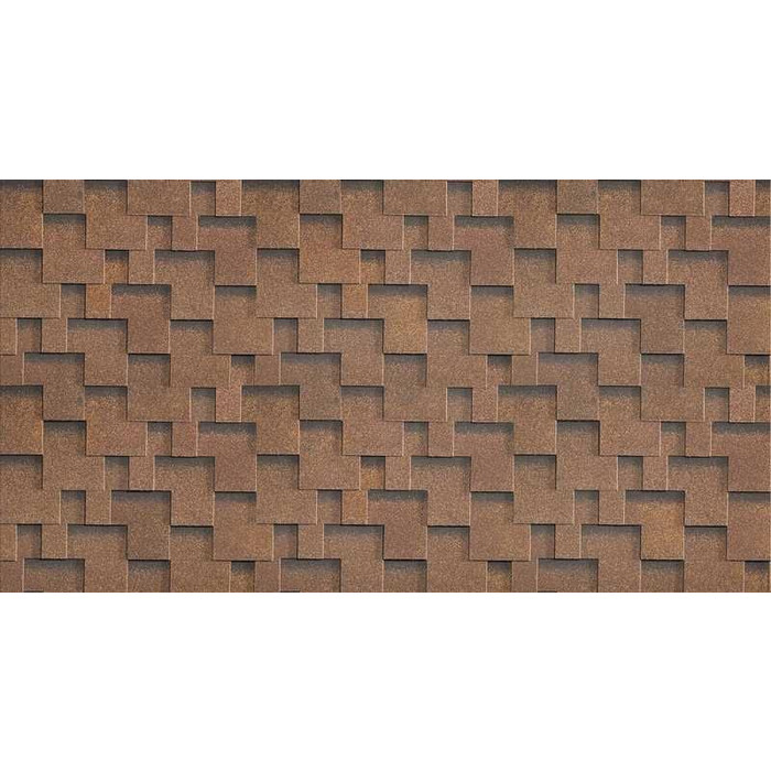 Гибкая черепица однослойная Технониколь Шинглас Фокстрот Дуб